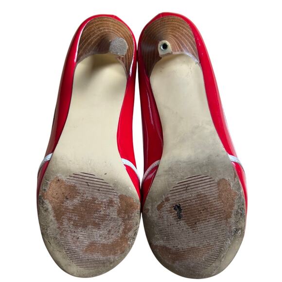 Steve Madden Heels 5" P-Lauren Size 7 Myra Classic Pumps Red Patent Leather - Picture 4 of 9